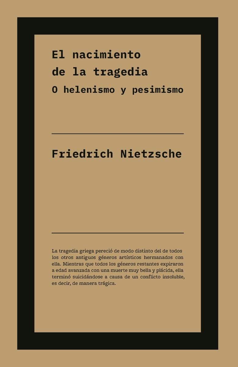 NACIMIENTO DE LA TRAGEDIA, EL | 9791388115080 | NIETZSCHE, FRIEDRICH