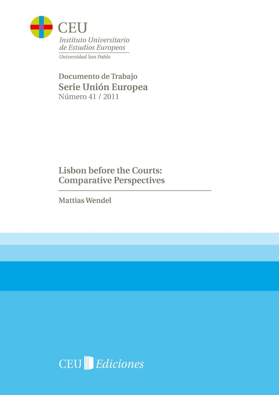 LISBON BEFORE THE COURTS : COMPARATIVE PERSPECTIVES | 9788492989799 | WENDEL, MATTIAS