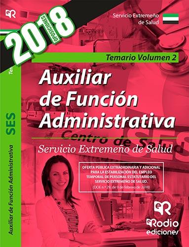 TEMARIO. VOLUMEN 2. AUXILIAR DE LA FUNCIÓN ADMINISTRATIVA DEL SES. | 9788416963911 | VARIOS AUTORES