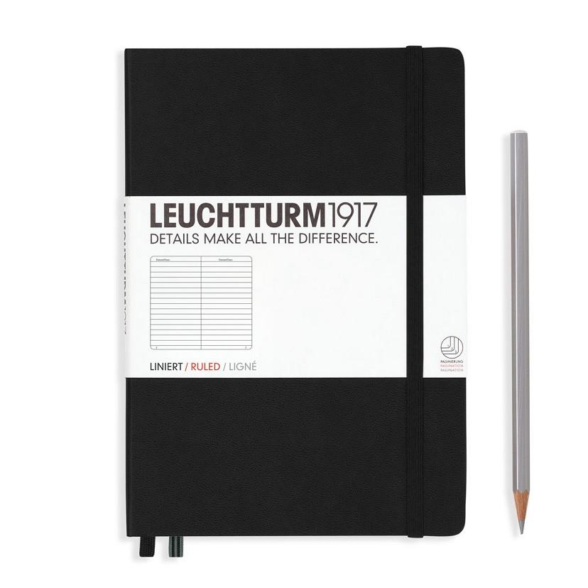 NOTEBOOK MEDIUM A5, TAPA DURA, CON LINEAS NEGRO | 4004117258107