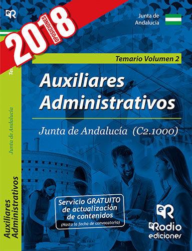 AUXILIARES ADMINISTRATIVOS DE LA JUNTA DE ANDALUCÍA (C2.1000). TEMARIO. VOL.2. 3ª EDICIÓN. | 9788417287153 | VARIOS AUTORES