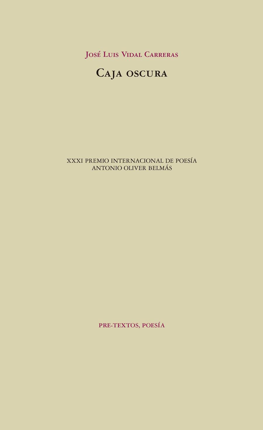 CAJA OSCURA | 9788417143206 | VIDAL CARRERAS, JOSÉ LUIS