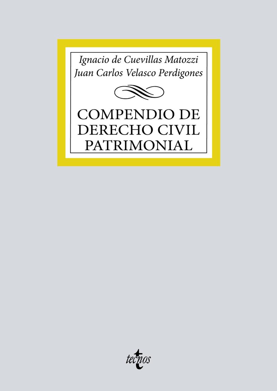 COMPENDIO DE DERECHO CIVIL PATRIMONIAL | 9788430989812 | CUEVILLAS MATOZZI, IGNACIO;VELASCO PERDIGONES, JUAN CARLOS