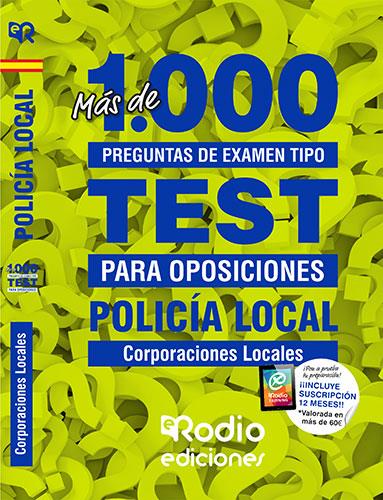 POLICÍA LOCAL. MÁS DE 1.000 PREGUNTAS DE EXAMEN TIPO TEST PARA OPOSICIONES. | 9788417976477 | VARIOS AUTORES