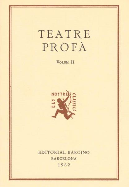 TEATRE PROFÀ II | 9788472261891
