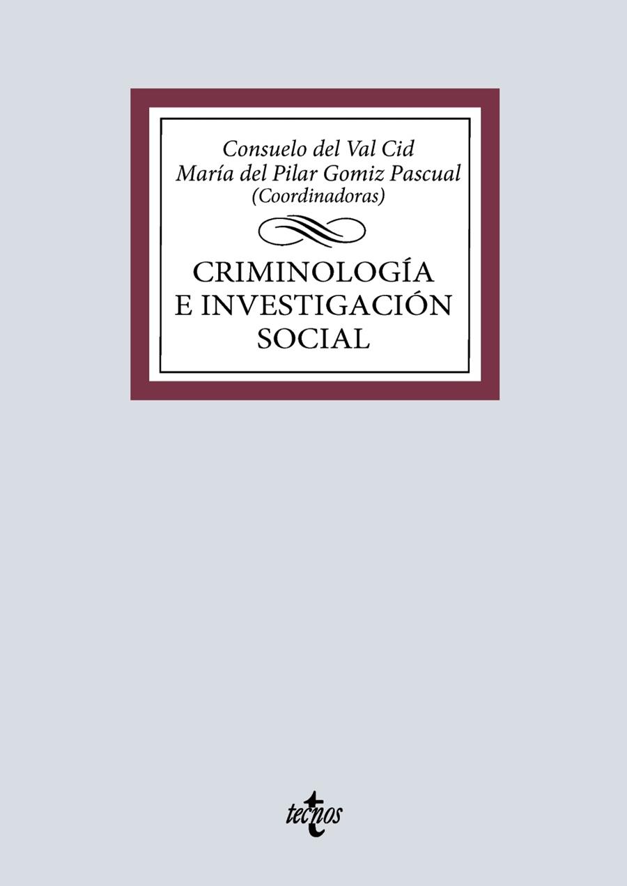CRIMINOLOGÍA E INVESTIGACIÓN SOCIAL | 9788430992911 | VAL CID, CONSUELO DEL / GOMIZ PASCUAL, MARÍA DEL PILAR / ALONSO BENITO, LUIS ENRIQUE / ESCOBAR MERCA