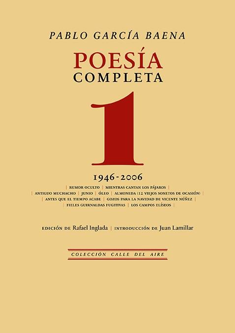 POESÍA COMPLETA, 1 (PABLO GARCIA) | 9788418387869 | GARCIA, PABLO