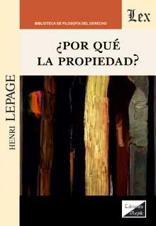 POR QUE LA PROPIEDAD | 9789563929799 | LEPAGE, HENRI