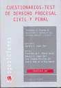 CUESTIONARIOS TEST DE DERECHO PROCESAL CIVIL Y PENAL | 9788484568582 | GONZALO LÓPEZ EBRI/FRANCISCO DE PAULA BLASCO GASCÓ/JOSÉ VICENTE MIRALLES GIL/JOSÉ A. NUÑO DE LA ROSA