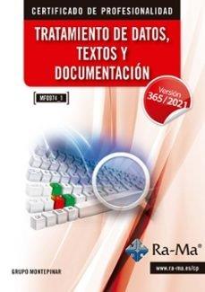 TRATAMIENTO DE DATOS, TEXTOS Y DOCUMENTACION. WINDOWS 11 / OFFICE 365 | 9791388059568 | GRUPO MONTEPINAR
