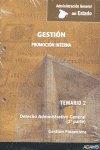 TEMARIO 2 GESTIÓN DE LA ADMINISTRACIÓN DEL ESTADO. PROMOCIÓN INTERNA | 9788499436685 | VARIOS AUTORES