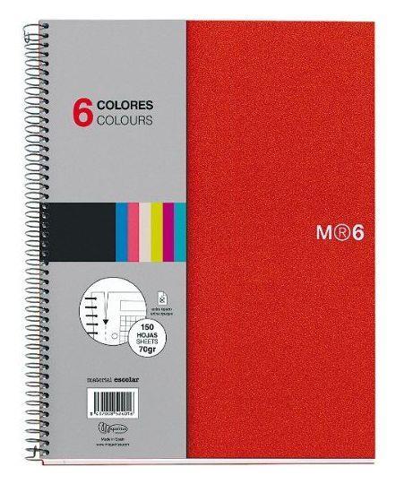 LLIBRETA NOTE BOOK 6 COLORS TAPA VERMELLA | 8422593028254