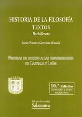 HISTORIA DE LA FILOSOFIA TEXTOS BACHILLERATO (10 ª EDICIÓN) | 9788490124369 | PONCELA GONZALEZ, ANGEL