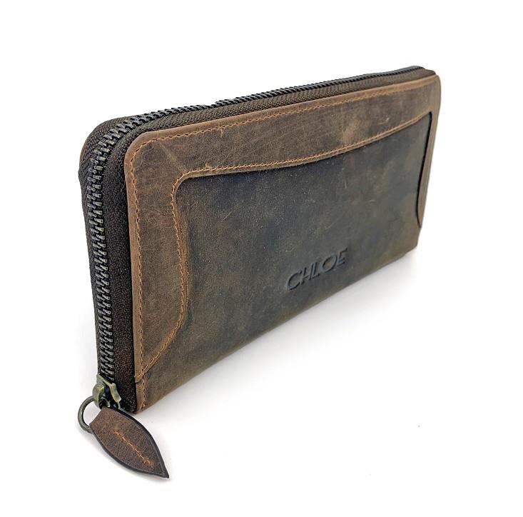 BITLLETER SENYORA CUIR MARRO 1 CREMALLERA | 21804MARRO