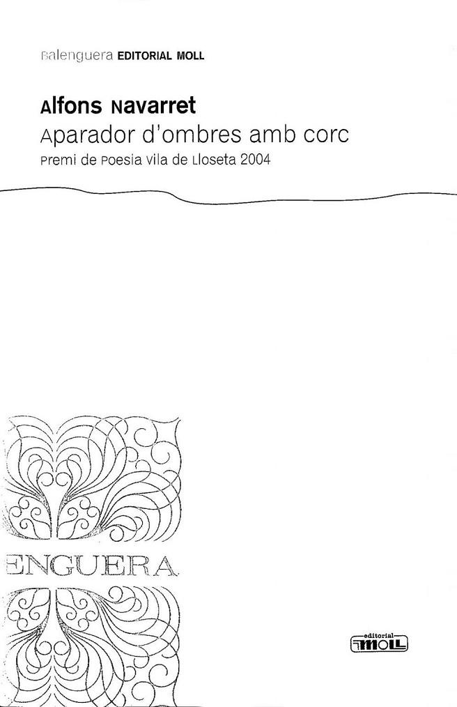 APARADOR D'OMBRES AMB CORC | 9788427351202 | NAVARRET, ALFONS