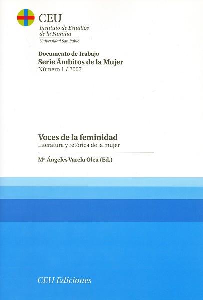 VOCES DE LA FEMINIDAD. VOL I | 9788496860414 | VARELA OLEA, Mª ÁNGELES