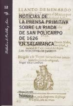 NOTICIAS DE LA PRENSA PRIMITIVA SOBRE LA RIADA SAN POLICARPO DE 1626 SALAMANCA | 9788413117706 | VACA LORENZO, ÁNGEL