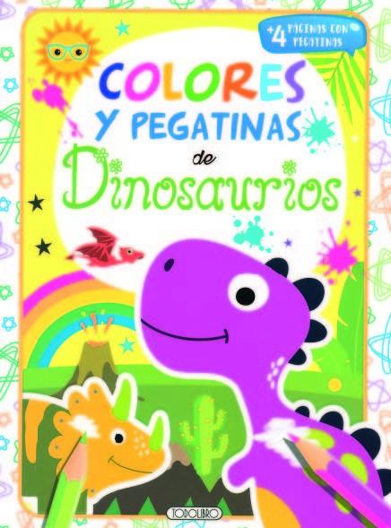 DINOSAURIOS 2 COLORES Y PEGATINAS | 9788417695804