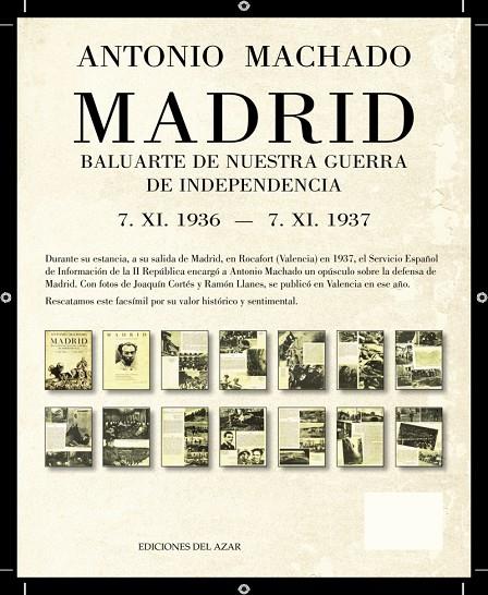 MADRID BALUARTE DE NUESTRA GUERRA DE INDEPENDENCIA | 9788495885906 | MACHADO RUIZ, ANTONIO