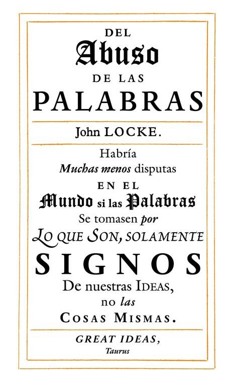 DEL ABUSO DE LAS PALABRAS | 9788430616558 | LOCKER, JOHN