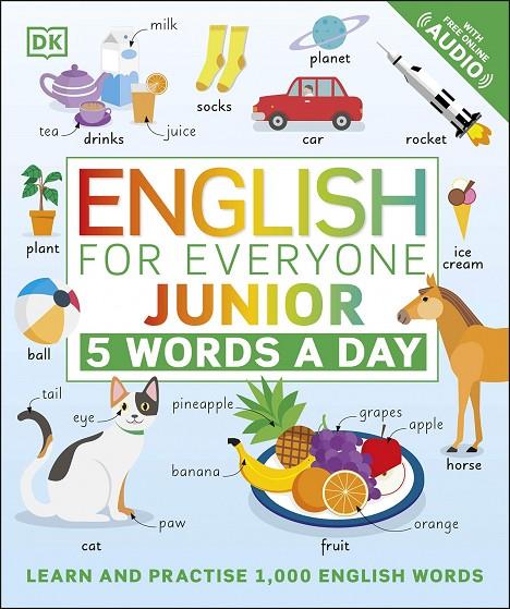 ENGLISH FOR EVERYONE JUNIOR : 5 WORDS A DAY | 9780241439425