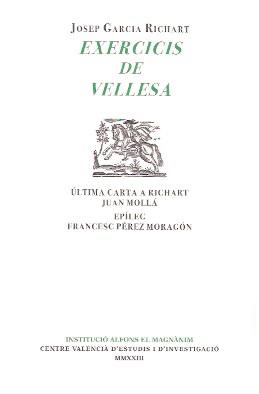 EXERCICIS DE VELLESA | 9788411560368 | GARCIA RICHART, JOSEP