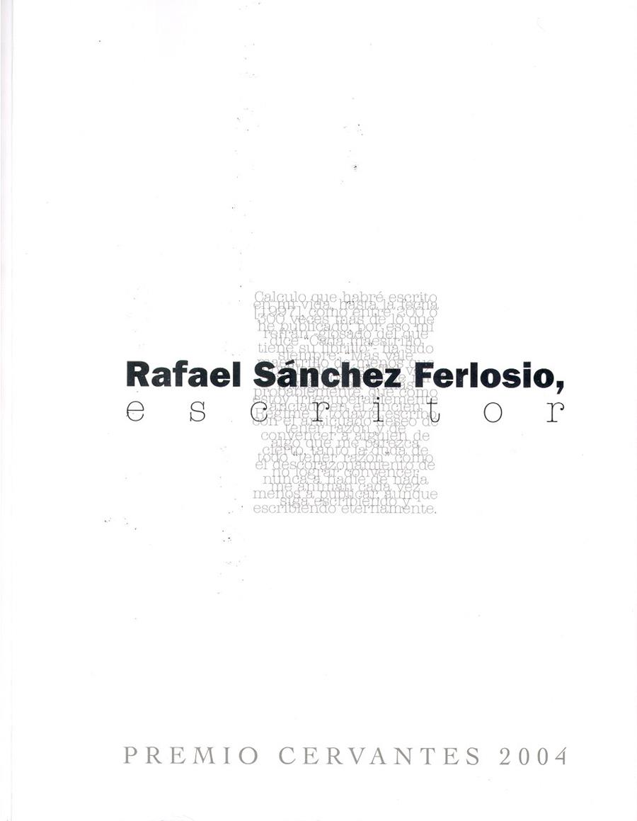 RAFAEL SÁNCHEZ FERLOSIO ESCRITOR | 9788481386363 | UNIVERSIDAD DE ALCALA
