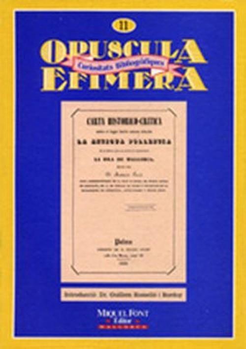 CARTA HISTÓRICO-CRÍTICA SOBRE EL LUGAR DONDE ESTUVO SITUADA LA ANTIGUA POLLENTIA. 1838 | 9788479670276 | FURIO, ANTONIO
