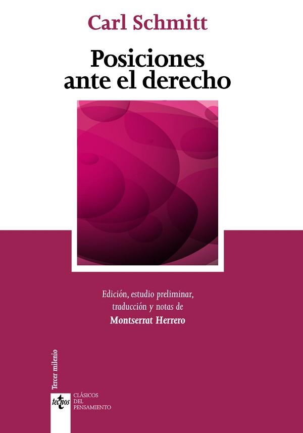 POSICIONES ANTE EL DERECHO | 9788430954926 | SCHMITT, CARL