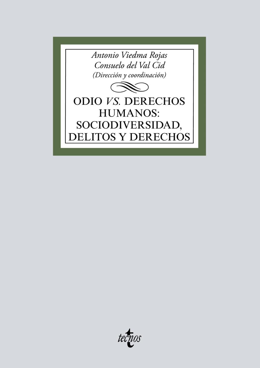 ODIO VS DERECHOS HUMANOS : SOCIODIVERSIDAD, DELITOS Y DERECHOS | 9788430977048 | VIEDMA ROJAS, ANTONIO / DEL VAL CID, CONSUELO / MÉNDEZ LORENZO, RAQUEL C.