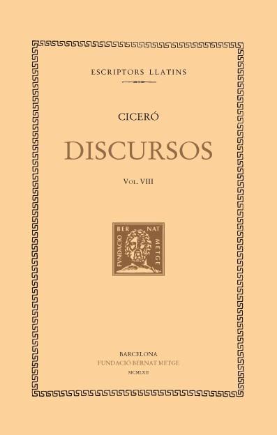 DISCURSOS  VIII | 9788498591644 | CICERO, MARC TUL·LI
