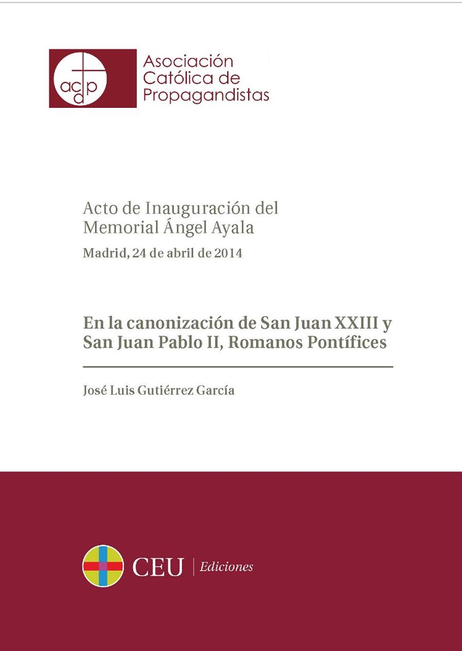 EN LA CANONIZACIÓN DE SAN JUAN XXIII Y SAN JUAN PABLO II, ROMANOS PONTÍFICES | 9788415949657 | VARIOS AUTORES