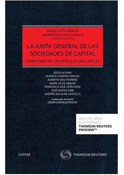 JUNTA GENERAL DE SOCIEDADES DE CAPITAL, LA. COMENTARIO DE LOS ARTICULOS | 9788411255868 | JUSTE MENCIA, JAVIER