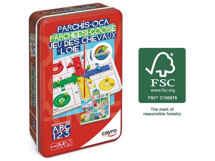 PARCHÍS - OCA DE MADERA METAL BOX | 8422878707522
