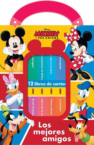 DISNEY: MICKEY Y SUS AMIGOS - LOS MEJORES AMIGOS - MI PRIMERA BIBLIOTECA - 12 LIBROS DE CARTÓN | 9798384602873