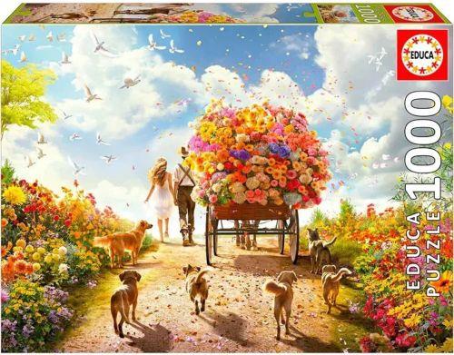PUZZLE 1000 PIEZAS CARRO DE FLORES | 8412668199217