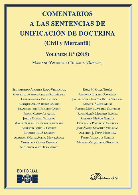 COMENTARIOS A LAS SENTENCIAS DE UNIFICACION DE DOCTRINA | 9788413770963 | YZQUIERDO TOLSADA, MARIANO