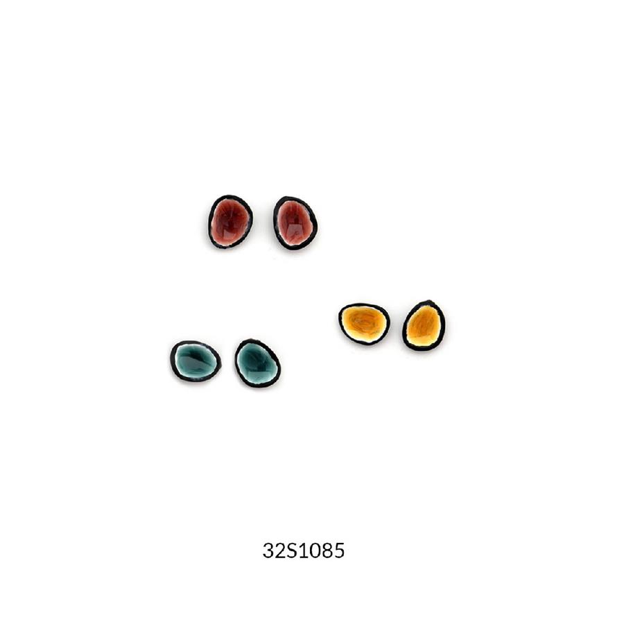 ARRECADES BLACK MULTI 32 TOPO ESMALT | 32s1085