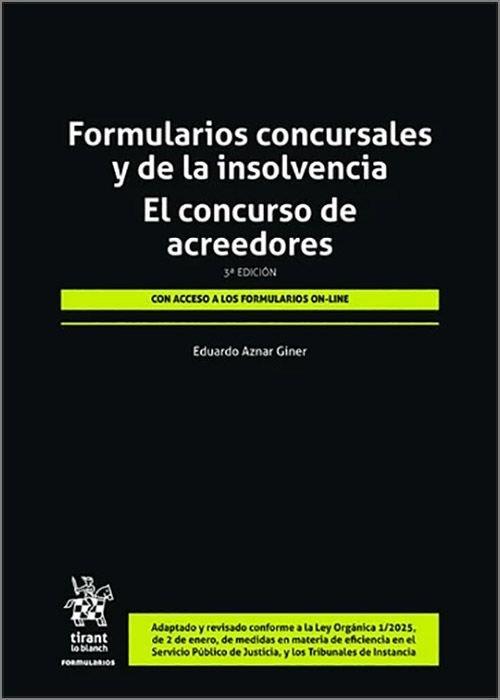 FORMULARIOS CONCURSALES Y DE LA INSOLVENCIA. EL CONCURSO DE | 9791370403546 | AZNAR GINER, EDUARDO