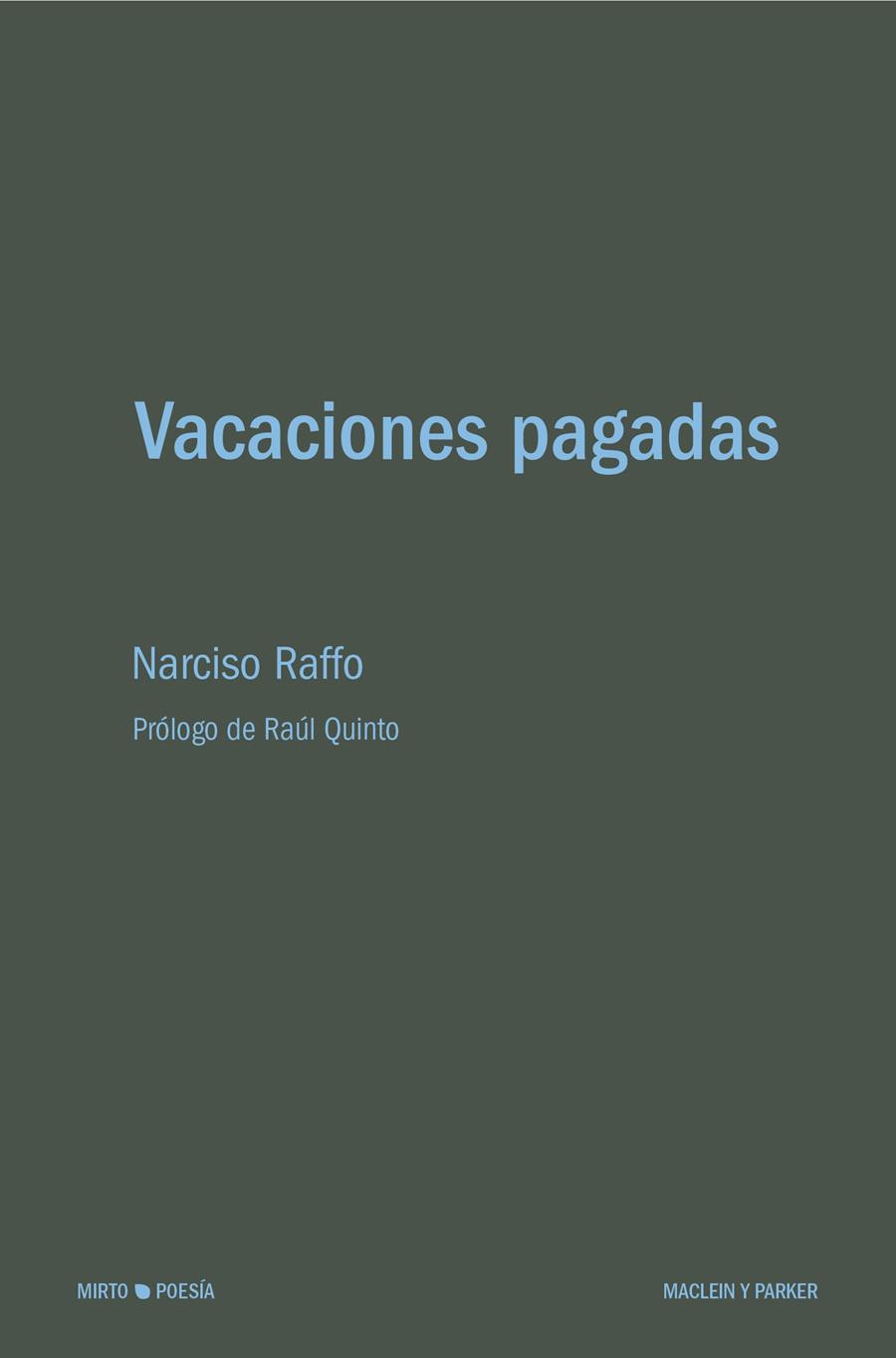 VACACIONES PAGADAS | 9788412503036 | RAFFO, NARCISO