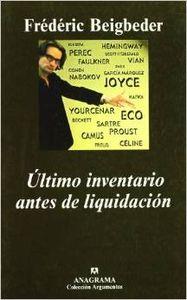 ÚLTIMO INVENTARIO ANTES DE LIQUIDACIÓN | 9788433961815 | BEIGBEDER, FRÉDÉRIC