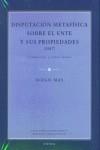 DISPUTACIÓN METAFÍSICA SOBRE EL ENTE Y SUS PROPIEDADES (1587) | 9788431320690 | MAS, DIEGO