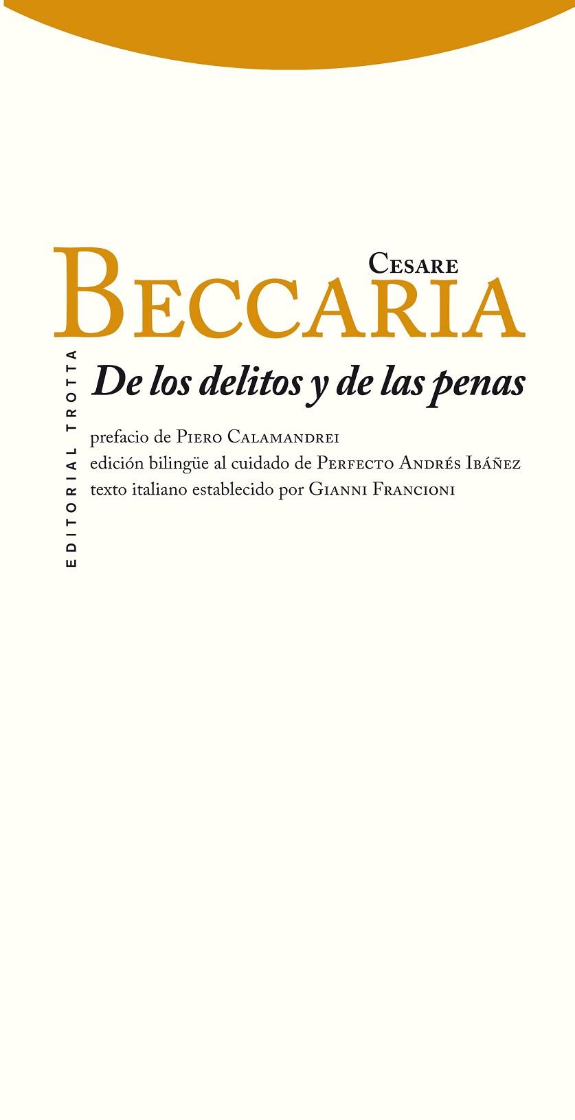 DE LOS DELITOS Y DE LAS PENAS | 9788498792058 | BECCARIA,  CESARE