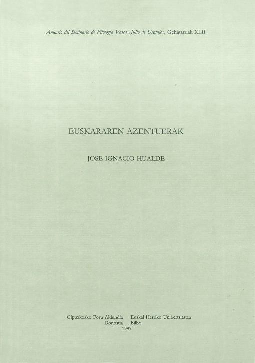 EUSKARAREN AZENTUERAK | 9788475859712 | HUALDE, JOSÉ IGNACIO
