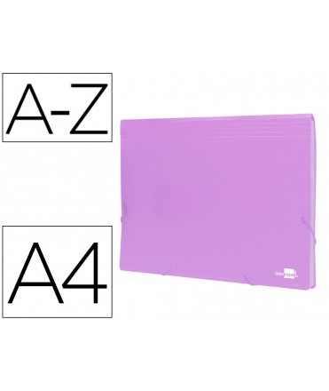 CARPETA ACORDEO 12 BOSSES PLASTIC LILA | 8423473110564