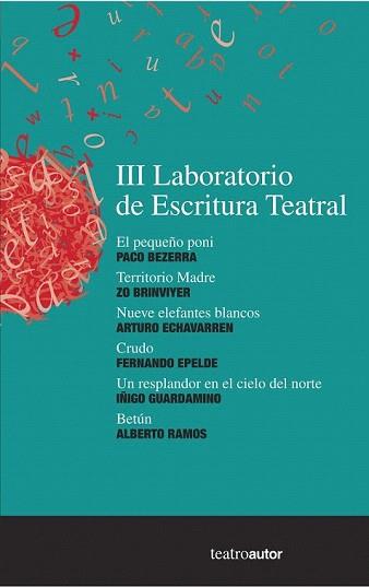 III LABORATORIO DE ESCRITURA TEATRAL | 9788480488754 | GUARDAMINO / EPELDE