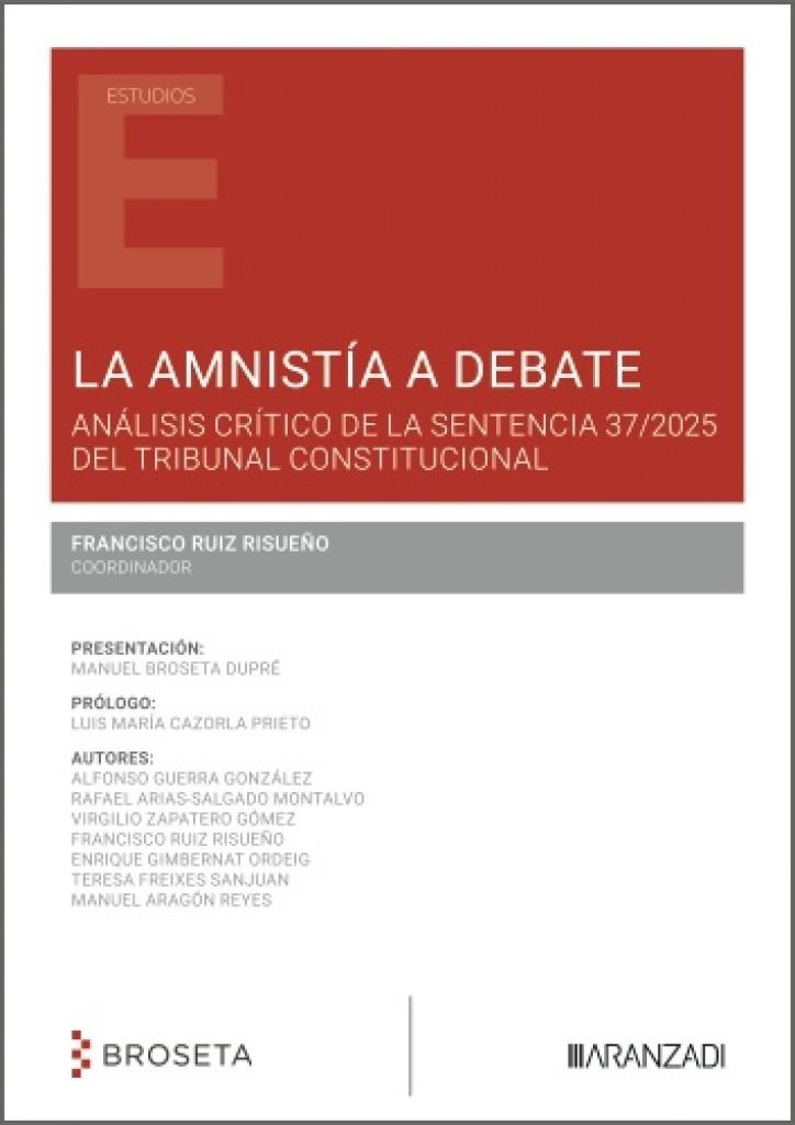 AMNISTIA A DEBATE, LA | 9788410857438 | RUIZ RISUENO, FRANCISCO