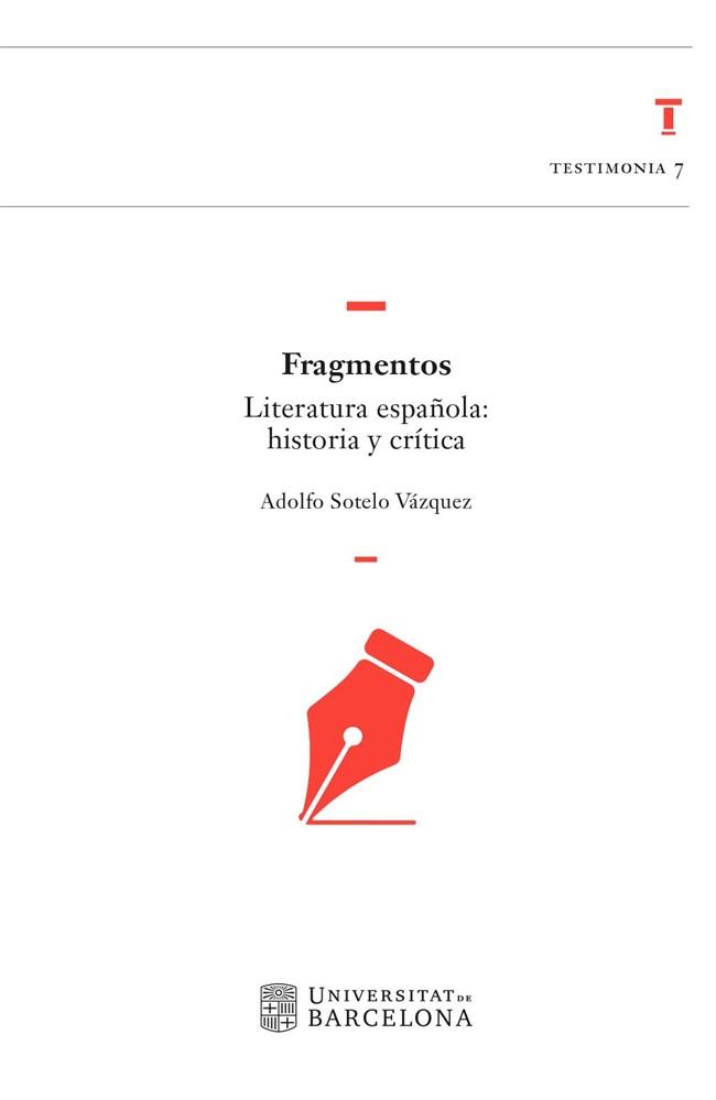 FRAGMENTOS | 9788491689942 | SOTELO VAZQUEZ, ADOLFO