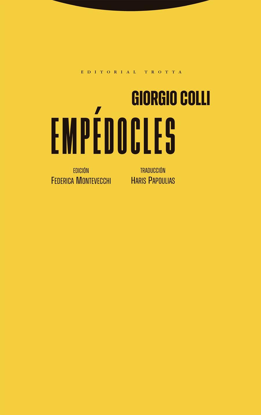 EMPÉDOCLES | 9788413643519 | COLLI, GIORGIO