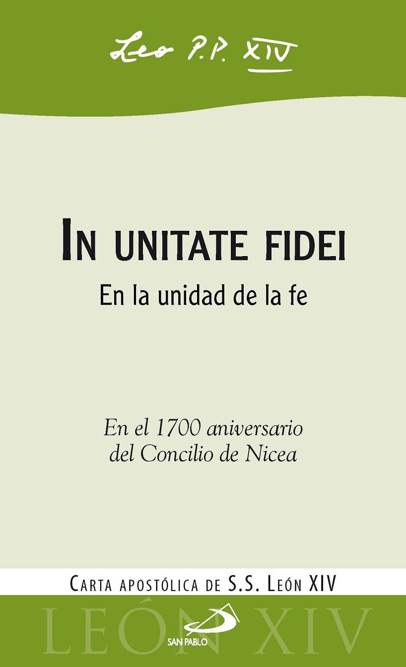 IN UNITATE FIDEI | 9788428574938 | LEÓN XIV, PAPA